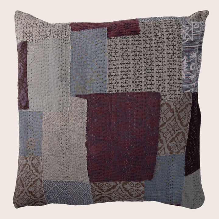 Chocolate Ombre Patch Pillow