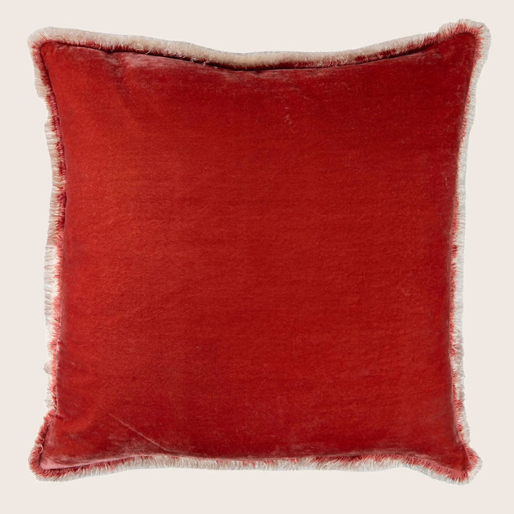 Silk Velvet Fringe Pillow