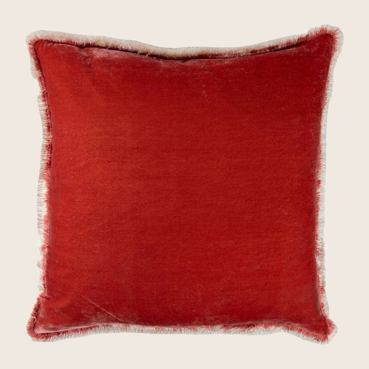 Silk Velvet Fringe Pillow