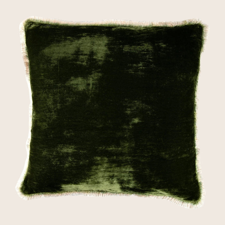 Silk Velvet Fringe Pillow