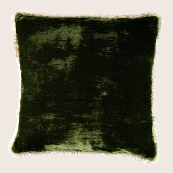 Silk Velvet Fringe Pillow
