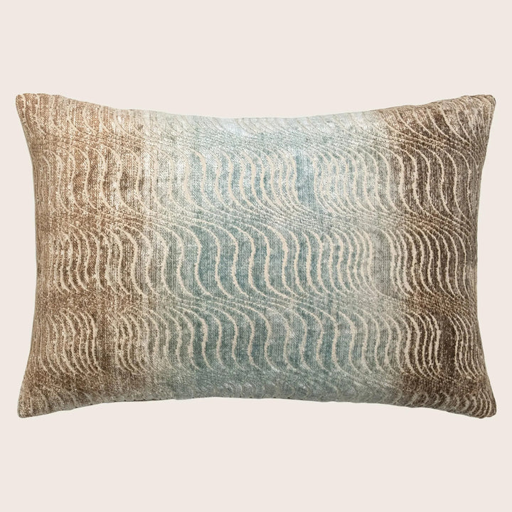 Torsion Woven Jacquard Lumbar Pillow Agave