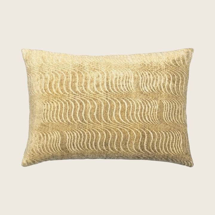 Torsion Woven Jacquard Lumbar Pillow Gold