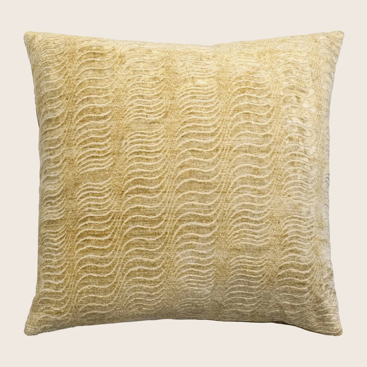 Torsion Woven Jacquard Pillow Gold