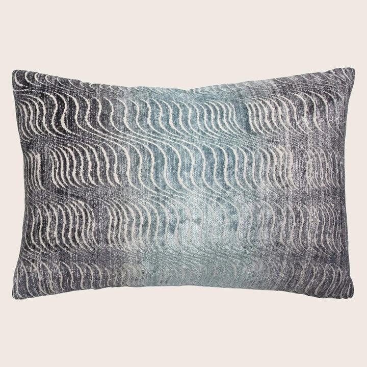 Torsion Woven Jacquard Lumbar Pillow Storm