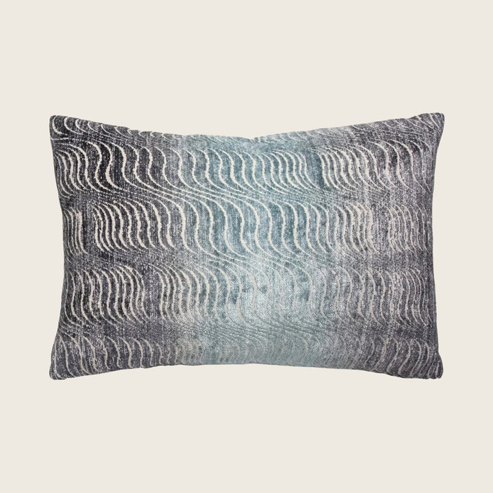 Torsion Woven Jacquard Lumbar Pillow Storm