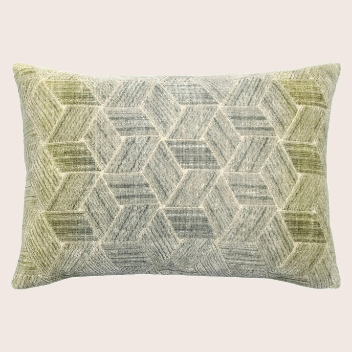 Entwined Woven Jacquard Lumbar Pillow Cactus
