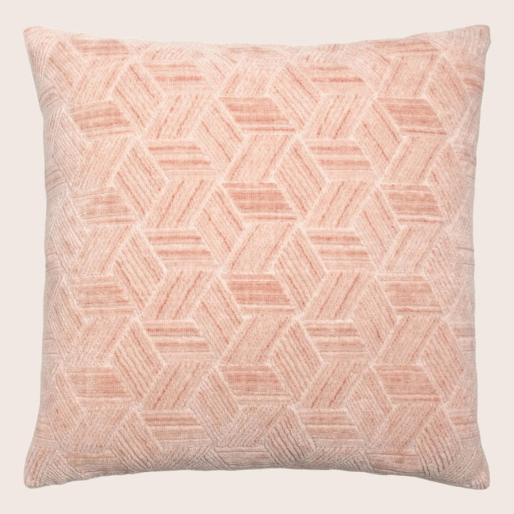 Entwined Woven Jacquard Pillow Peach