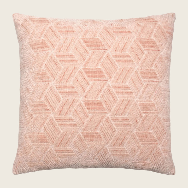 Entwined Woven Jacquard Pillow Peach
