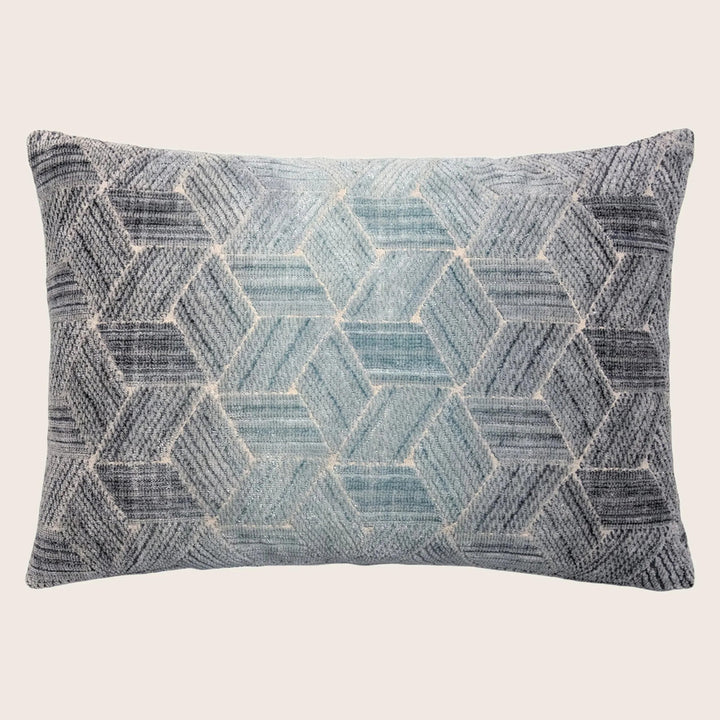 Entwined Woven Jacquard Lumbar Pillow Storm
