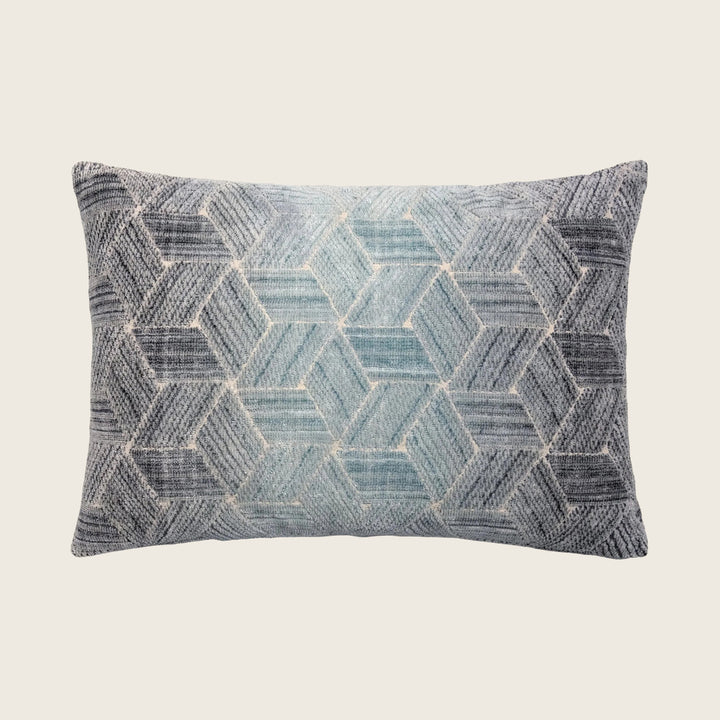Entwined Woven Jacquard Lumbar Pillow Storm