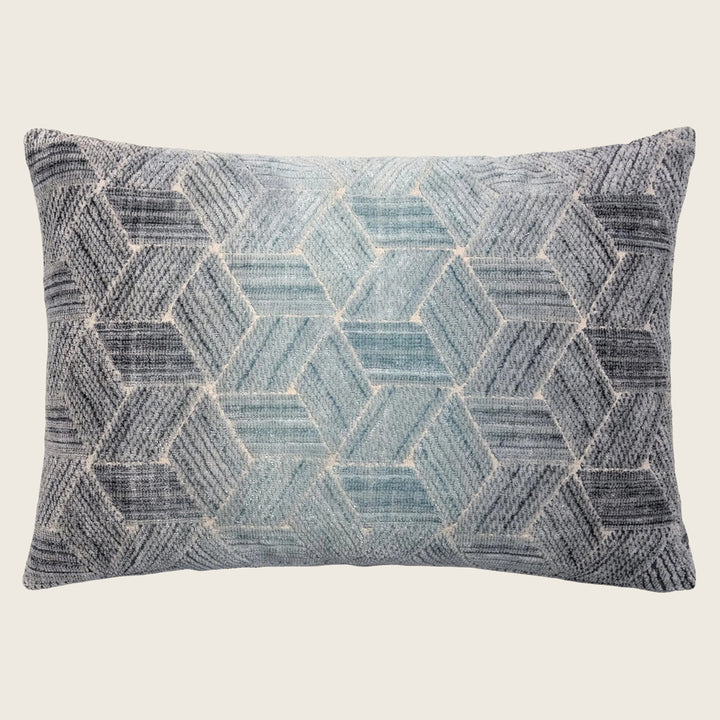 Entwined Woven Jacquard Lumbar Pillow Storm