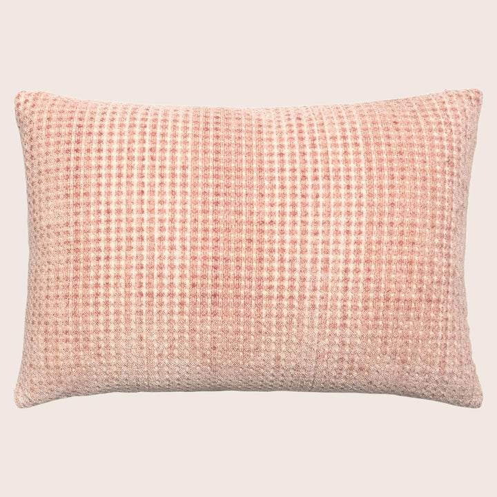 Morpho Woven Jacquard Lumbar Pillow Peach