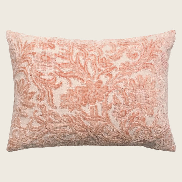 Prospect Park Woven Jacquard Lumbar Pillow Peach