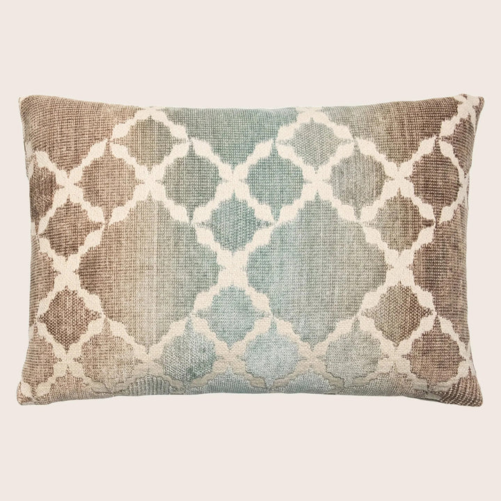 Trellis Woven Jacquard Lumbar Pillow Agave