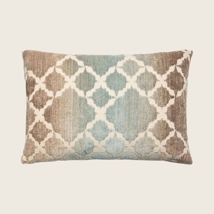 Trellis Woven Jacquard Lumbar Pillow Agave
