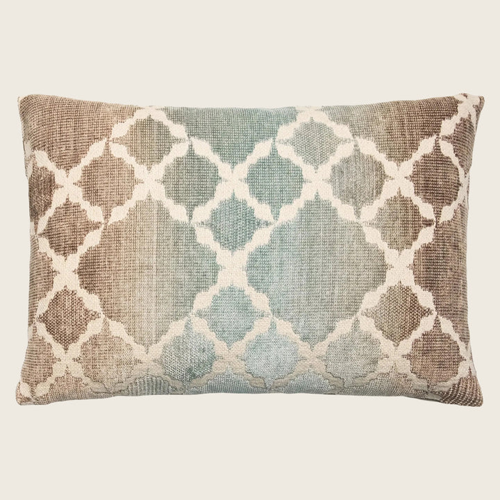 Trellis Woven Jacquard Lumbar Pillow Agave