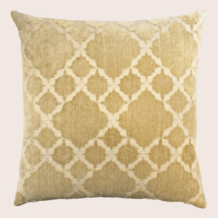 Trellis Woven Jacquard Pillow Gold