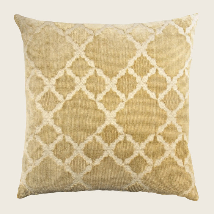 Trellis Woven Jacquard Pillow Gold