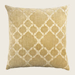 Trellis Woven Jacquard Pillow Gold