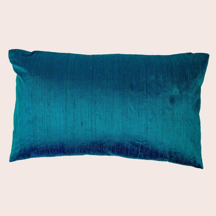 Dupioni Teal Pillow