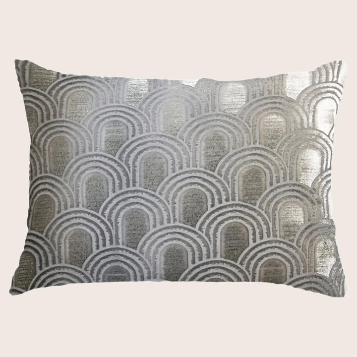 Endless Velvet Lumbar Pillow Nickel