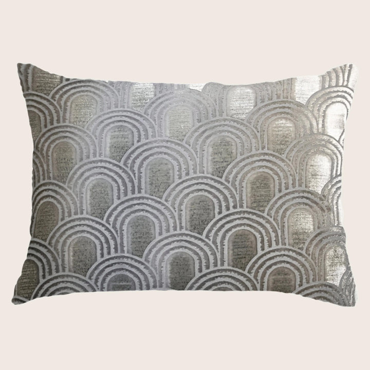 Endless Velvet Lumbar Pillow Nickel
