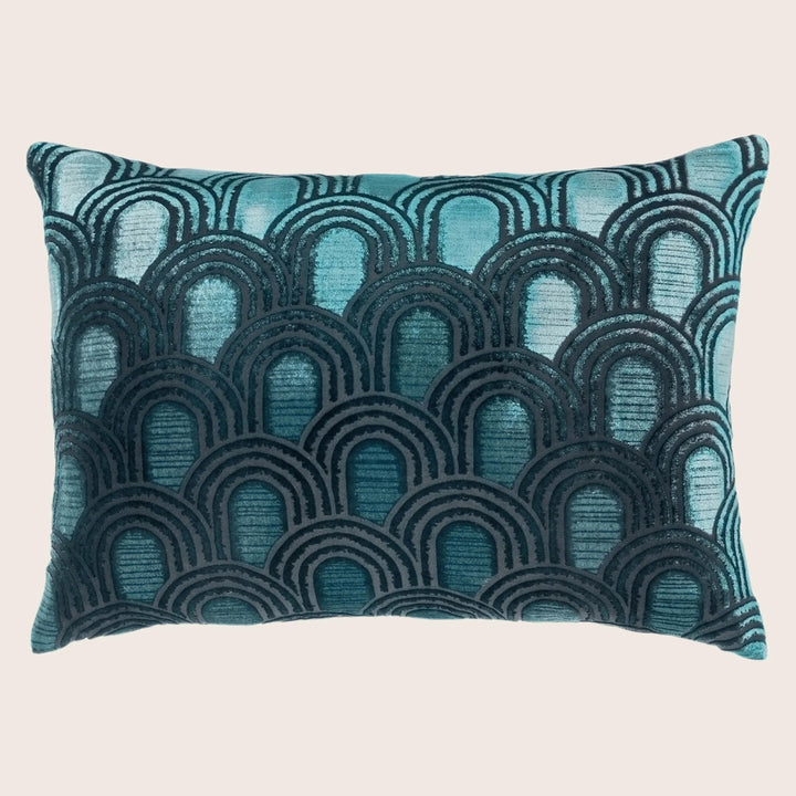 Endless Velvet Lumbar Pillow Pacific