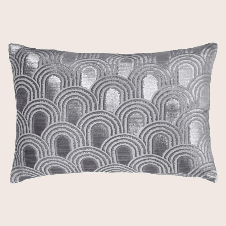 Endless Velvet Lumbar Pillow Silver