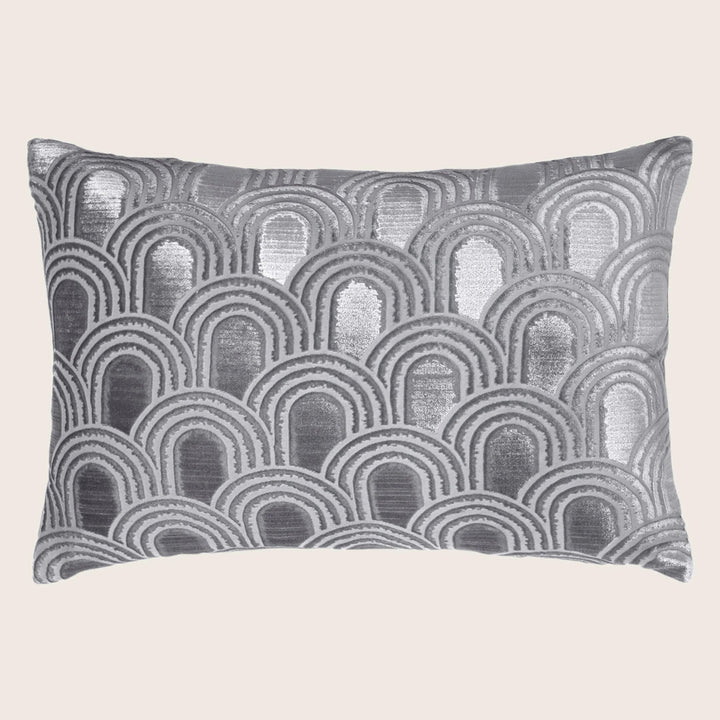 Endless Velvet Lumbar Pillow Silver