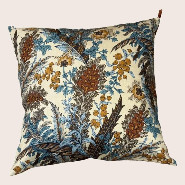 Vintage Feather Floral Pillow