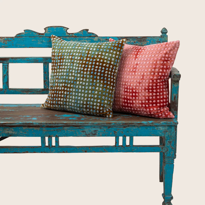 Dotty Silk Velvet Pillow