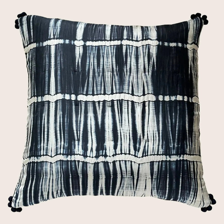 Shibori Waves Silk Pillow