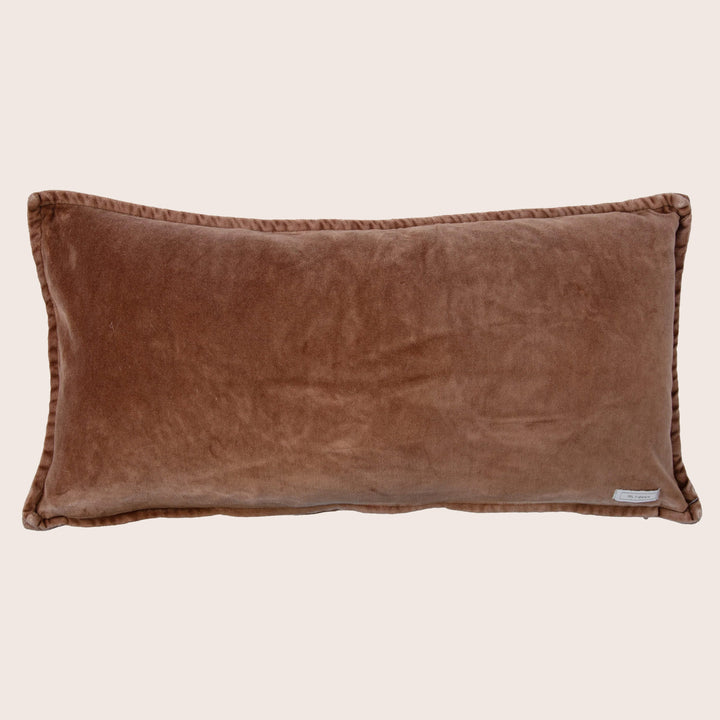 Pip Washed Velvet Wood Pillow
