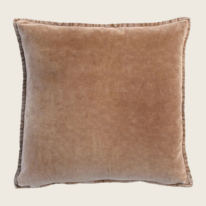 Pip Washed Velvet Wood Pillow