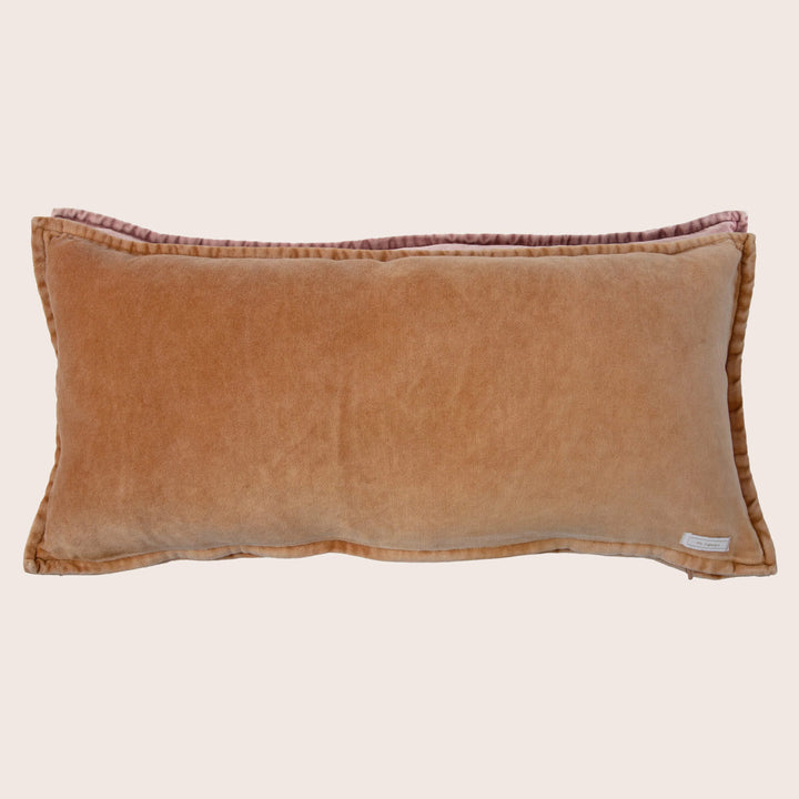 Pip Washed Velvet Caramel Pillow