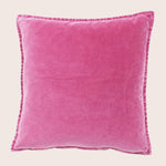 Pip Washed Velvet Bright Pink Pillow