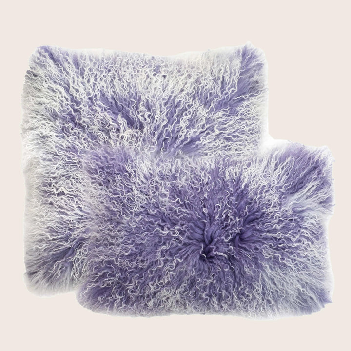 Mongolian Fur Pillow, Amethyst