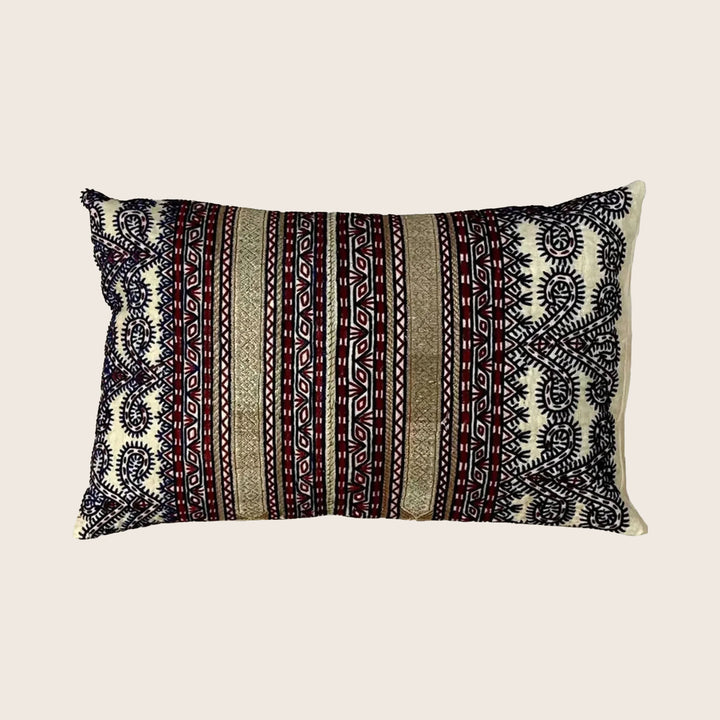 Vintage Afghan Tribal Lumbar Pillow