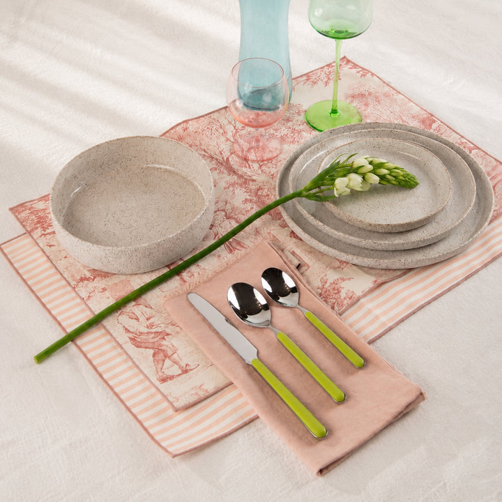 Speckled Stoneware Breakfast Plate
