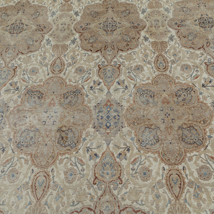 Brown Contemporary Silk Rug - 10' x 14'