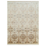 Brown Contemporary Silk Rug - 10' x 14'
