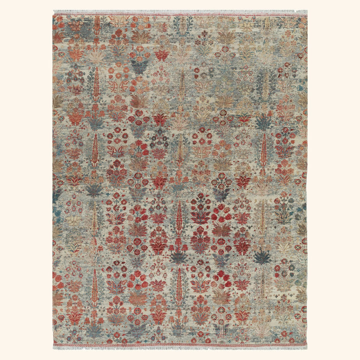 Multicolored Traditional Wool Rug - 9' x 12'