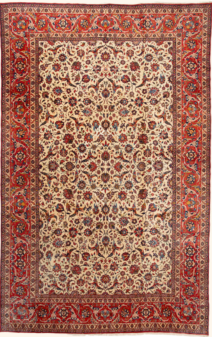 Red Vintage Traditional Wool Persian Rug - 12' x 18'8"