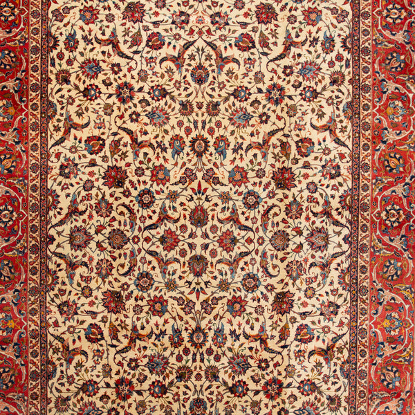 Red Vintage Traditional Wool Persian Rug - 12' x 18'8"