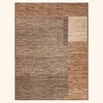 Brown Zameen Contemporary Wool Rug - 7'4' x 9'9"