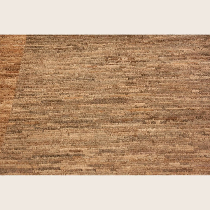 Brown Zameen Contemporary Wool Rug - 7'4' x 9'9"