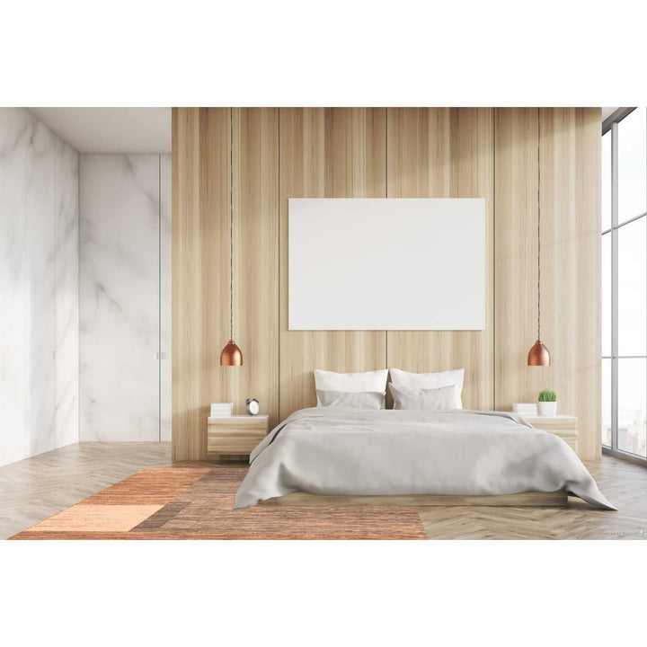 Brown Zameen Contemporary Wool Rug - 7'4' x 9'9"