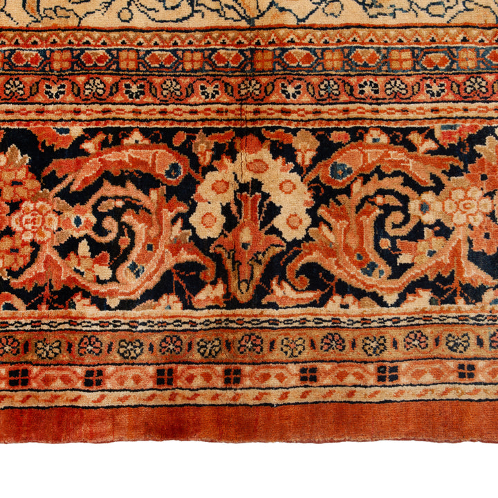 Orange Vintage Traditional Persian Rug - 12'11" x 21'8"