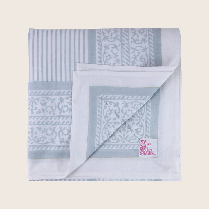 Light Blue Stripe Flat Sheet